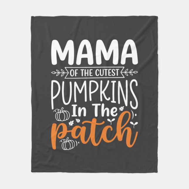 Mama Pumpkins Patch Halloween Design_1 Fleece Blanket (Front)