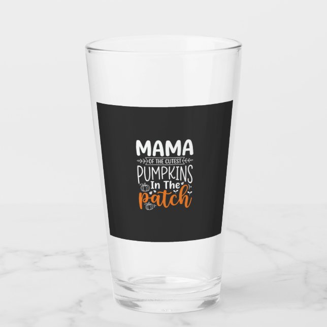 Mama Pumpkins Patch Halloween Design_1 Glass (Front)