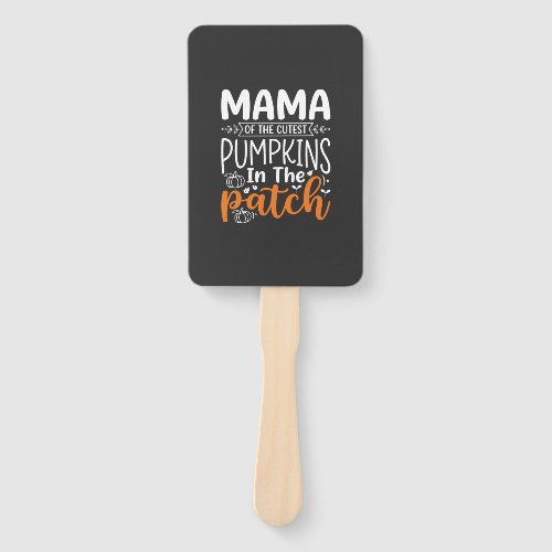 Mama Pumpkins Patch Halloween Design_1 Hand Fan