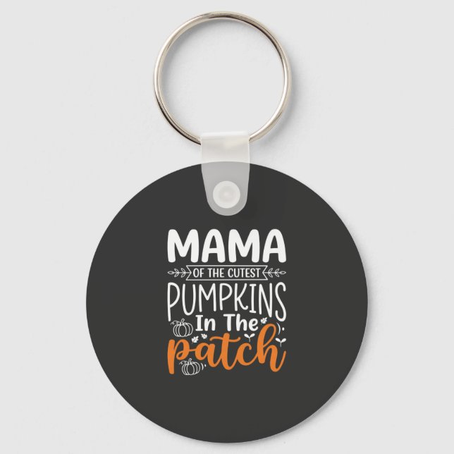 Mama Pumpkins Patch Halloween Design_1 Keychain (Front)