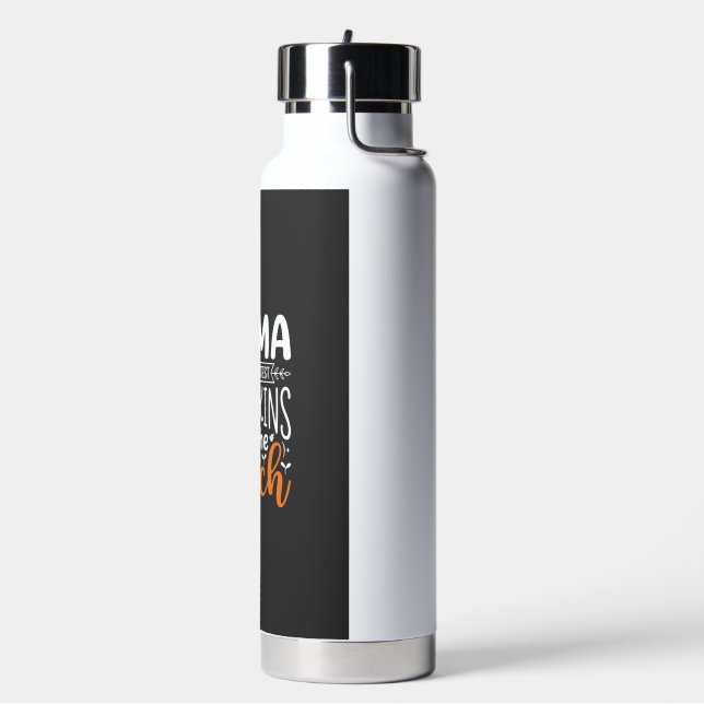 Mama Pumpkins Patch Halloween Design_1 Water Bottle (Left)