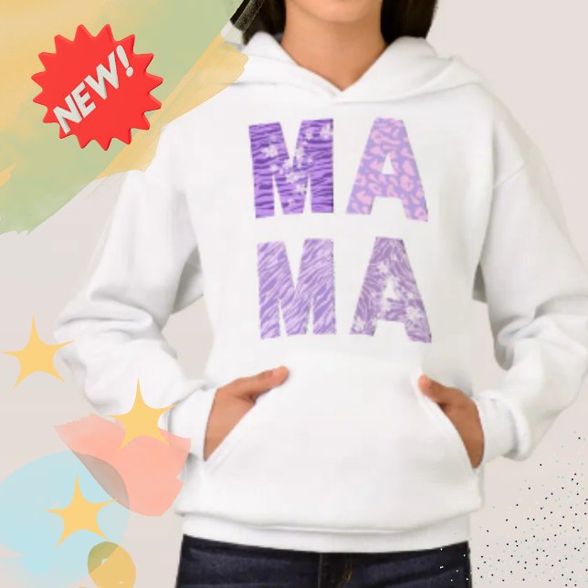 MAMA – Purple Pattern Zebra Love With Shadow Hoodie (#Mom #MothersDay
#MomsDay #MomDay
#Mama #Pattern #Purple #ZebraPattern )