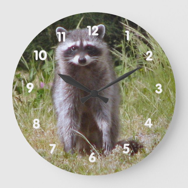 Mama Raccoon Large Clock (Front)
