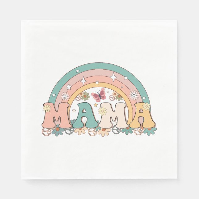Mama Rainbow Napkins (Front)