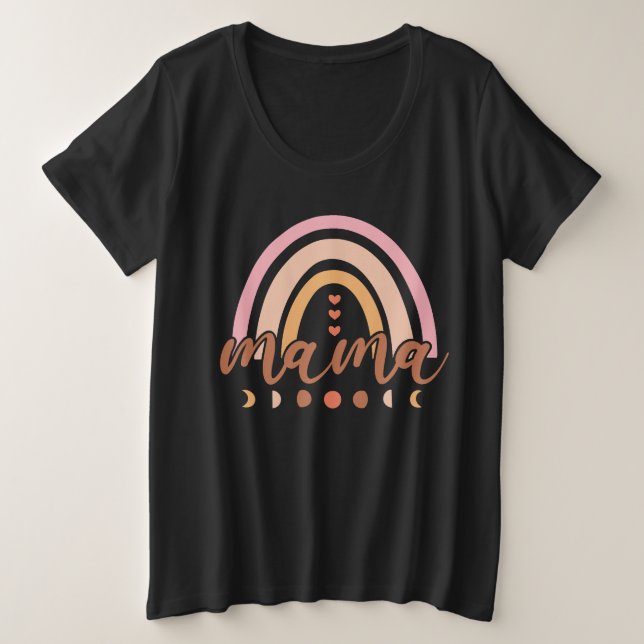 Mama Rainbow  Plus Size T-Shirt (Design Front)