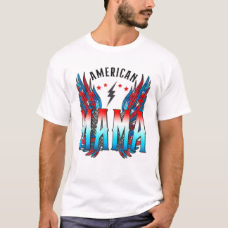 Mama Retro Wings Retro 4th T-Shirt