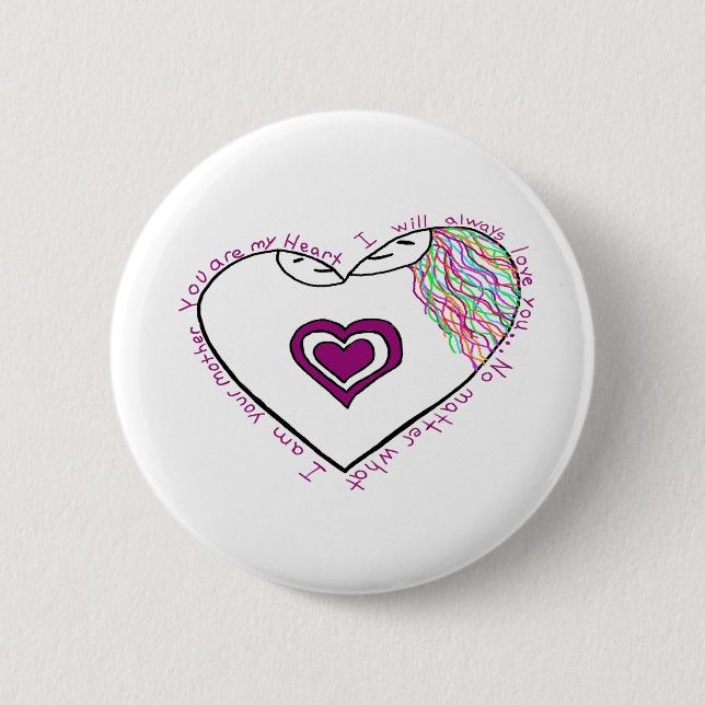 Mama Reveal Drawing and Poem Button (Front)