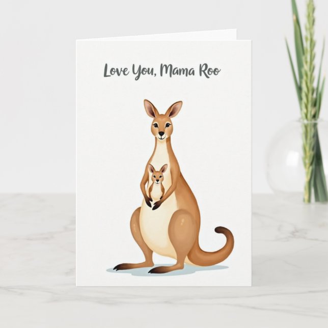 Mama Roo Love Illustration Card (Front)