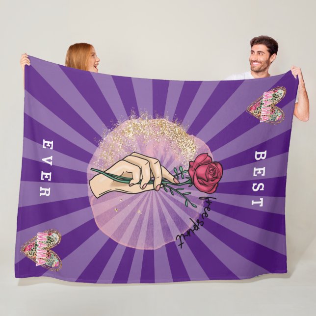 Mama Rose Customize Best Ever Fleece Blanket (In Situ)