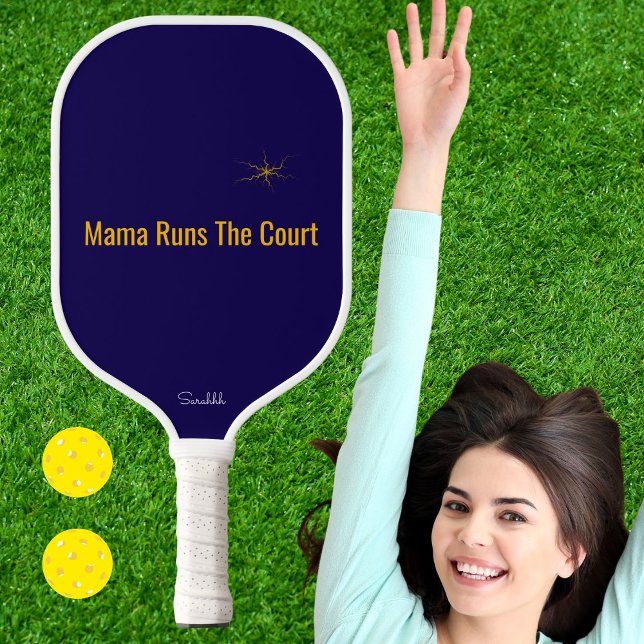 Mama Runs The Court Personalized Pickleball Mom Paddle (Creator Uploaded)