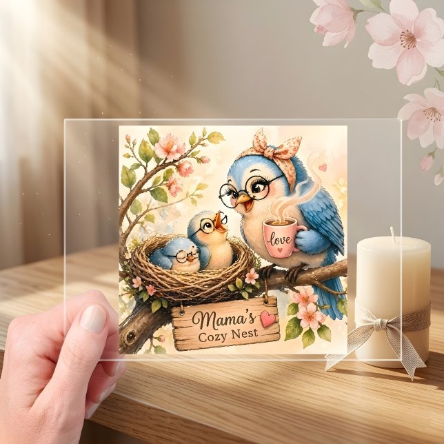 Mama’s Cozy Nest  Acrylic Invitations (Creator Uploaded)