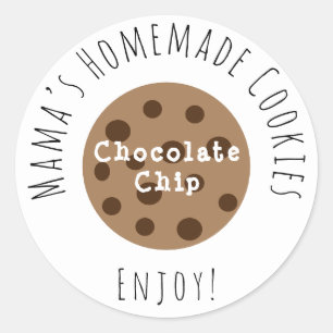 Mama’s Homemade Chocolate Chip Cookies Classic Round Sticker