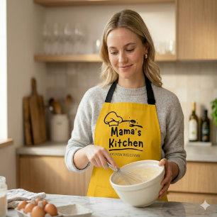 Mama’s Kitchen Lady Chef Personalized Apron