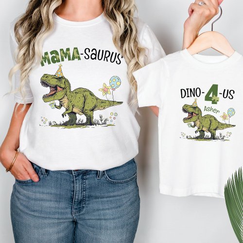 Mama_saurus Dinosaur Theme Kids Birthday Party T_Shirt