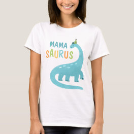 Mama Saurus Mom Of The Birthday Boy Dinosaur T-Shirt
