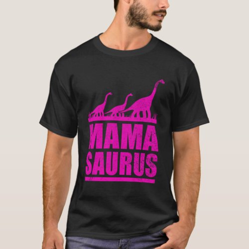 Mama Saurus Mommysaurus Mother Of Twins T_Shirt