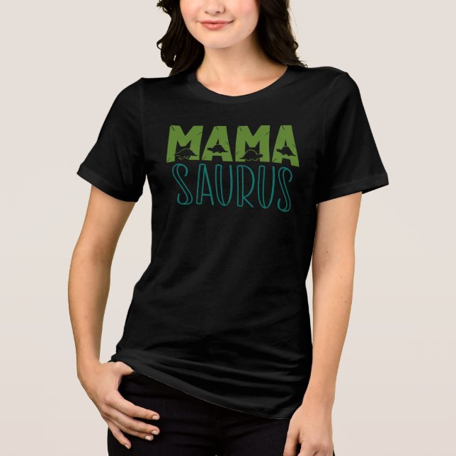 Mama Saurus, Mother's Day Tri-Blend Shirt (Front)