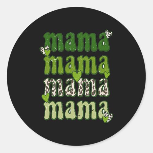Mama Shamrock Womens Irish st patricks day Classic Round Sticker