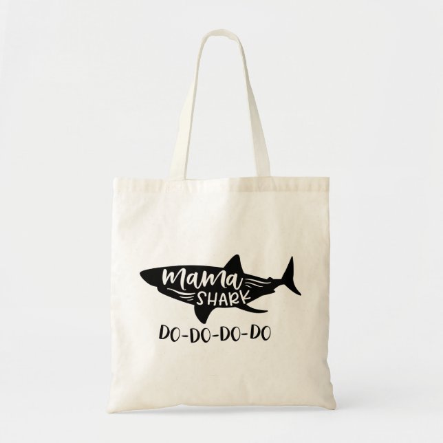 Mama Shark Do-Do-Do-Do Mommy Shark Funny Tote Bag (Front)