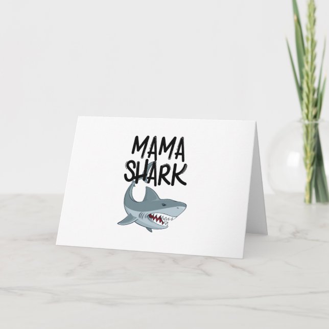 Mama Shark Funny Mothers Day Gifts Card (Front)