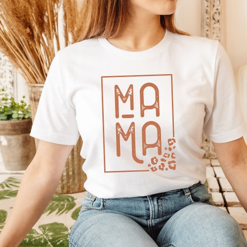 Mama Shirt Leopard Print Mom Graphic Tee for Moms