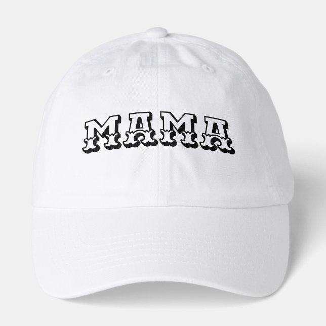 MAMA – Simple Minimalist Typography Design for Mom Hat (Front)