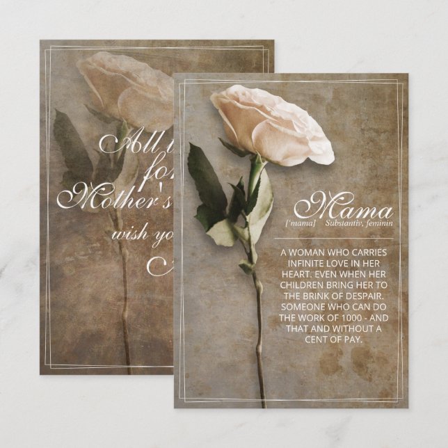 Mama - simply irreplacable - vintage (Front/Back)