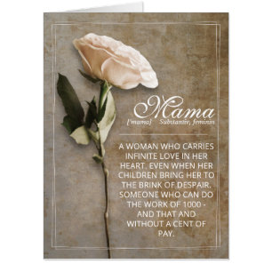 Mama - simply irreplaceable - vintage card