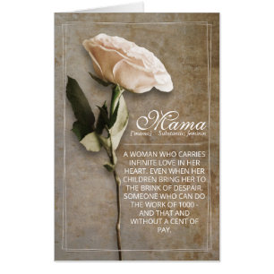 Mama - simply irreplaceable - vintage card