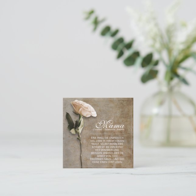 Mama - simply irreplaceable - vintage note card (Standing Front)