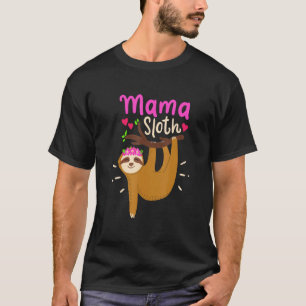Mama Sloth Lazy Spirit Animal Mom Family Matching T-Shirt