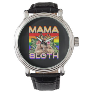 Mama Sloth LGBTQ Rainbow Flag Gay Pride Ally Gay Watch