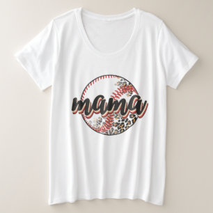 Mama Softball Plus Size T-Shirt