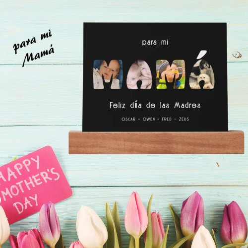 Mam Spanish Mothers Day Custom Photo  Name Picture Ledge