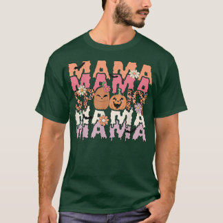 Mama Spooky Halloween Costume, Ghost, Pumpkin  T-Shirt