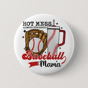 Mama Sport Mom Women Mothers Day 2024 Girls Kids Button