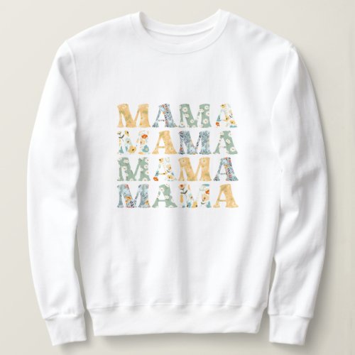 Mama Spring Floral Pullover Sweatshirt for Mom