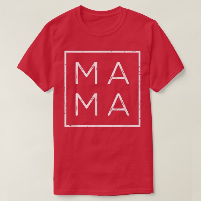 Mama Square Tee Matching Outfits Mothers Day, Mom, (Design Front)