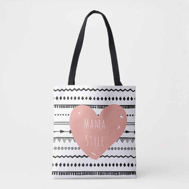 Mama Style Custom All-Over-Print Tote Bag (Front)