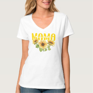 Mama Sunflower Sunshine - Cheerful Floral Design T-Shirt