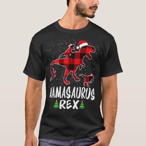 Mama T Rex Matching Family Christmas Dinosaur Shir T_Shirt