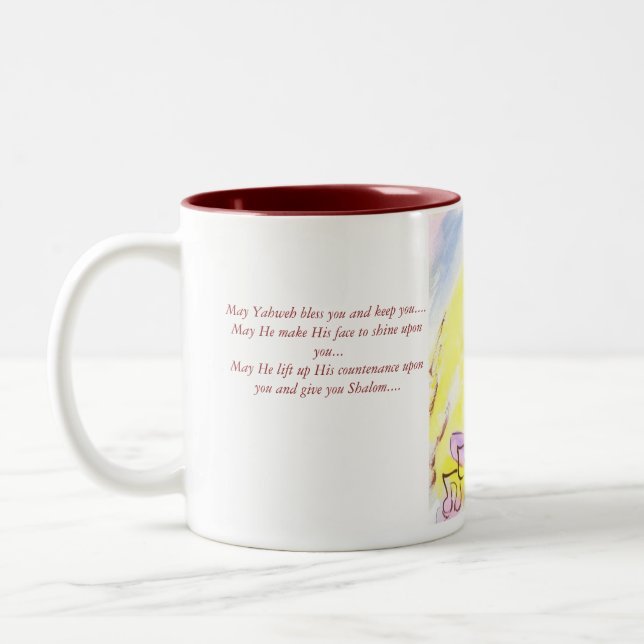 Mama, Thank you Yahweh, for all my many blessin... Two-Tone Coffee Mug (Left)