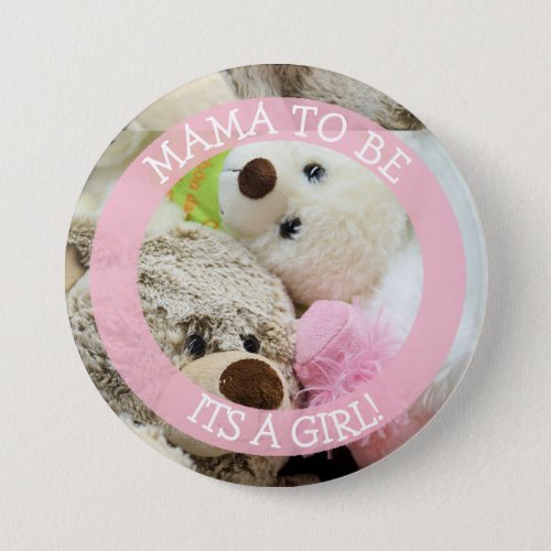 Mama to be baby shower button Teddy Bears Pinback Button