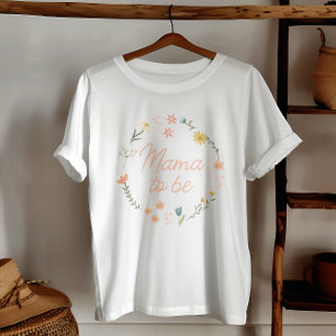 Mama to Be Elegant Wildflowers T-Shirt