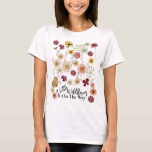Mama To Be Rustic Boho Wildflower T-Shirt