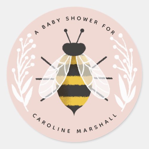 Mama to Bee Baby Girl Shower Sticker