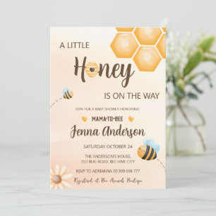 Mama To Bee Baby Shower Honey On The Way Invitation