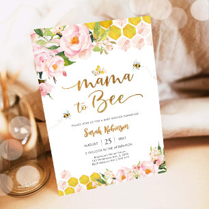 Mama to Bee Baby Shower Invitation
