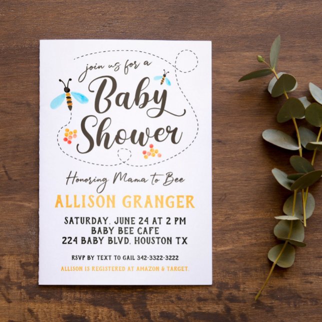 Mama to Bee Baby Shower Invitation (Creator Uploaded)