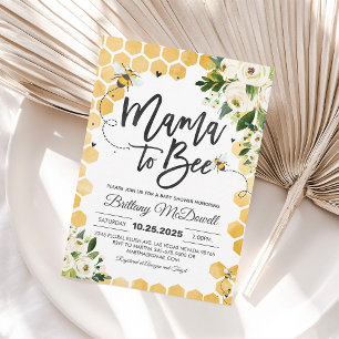 Mama to Bee Baby Shower Invitation